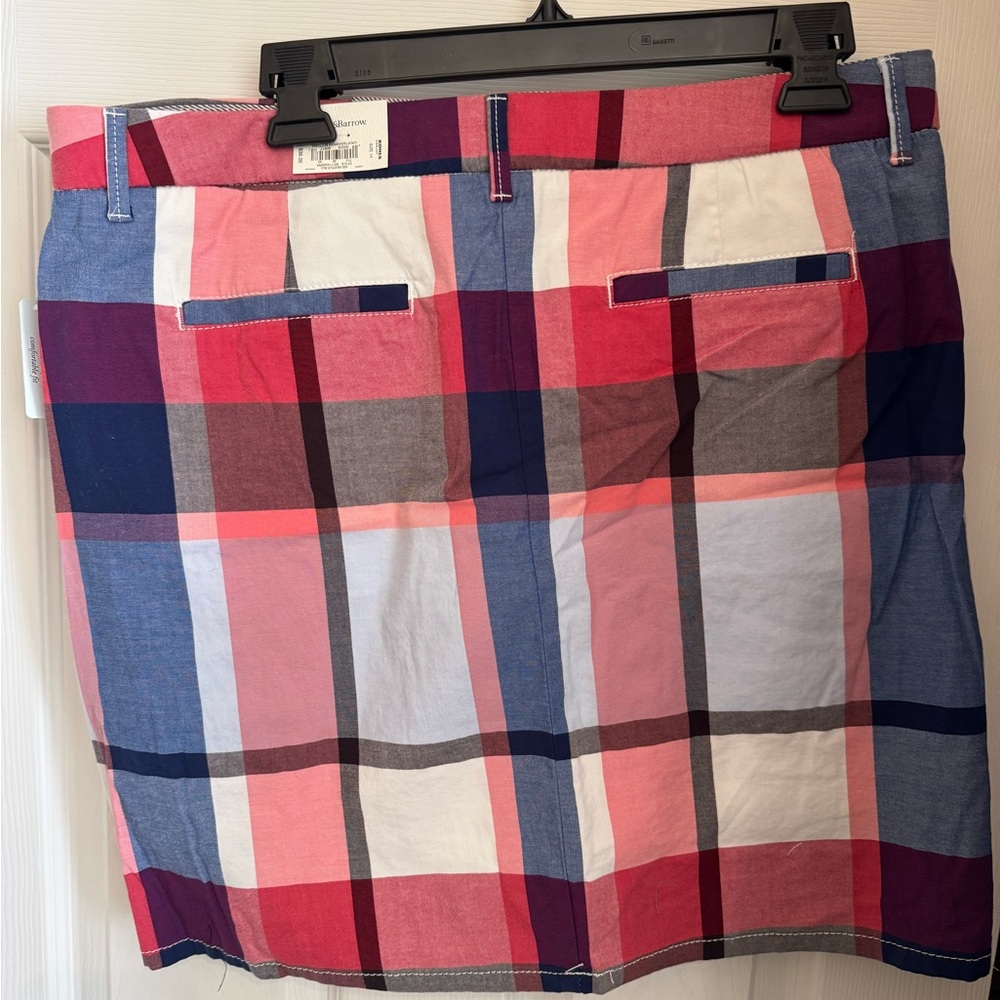 croft & barrow Girls Pink Plaid Skort with White Accent - Picture 3 of 4